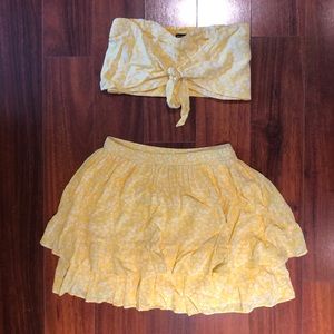 Yellow Abercrombie two piece set.